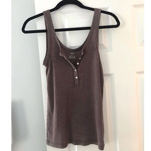 Aerie ribbed henley tank